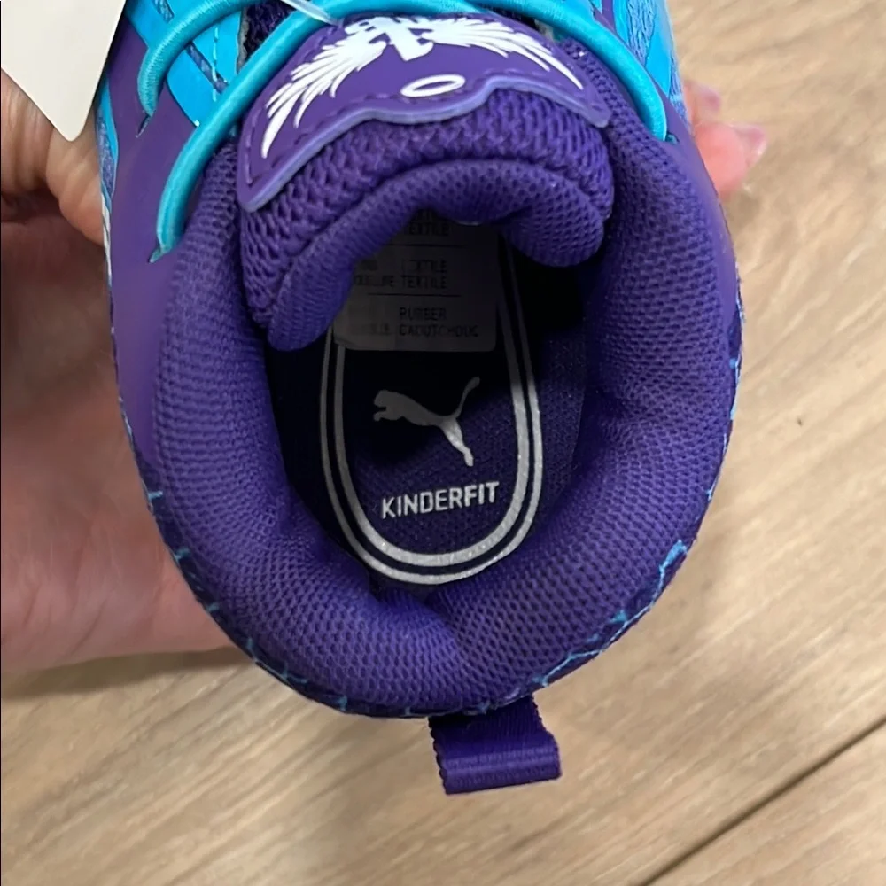 New Puma Unisex Kids' Blue and Purple Basketball Sneakers